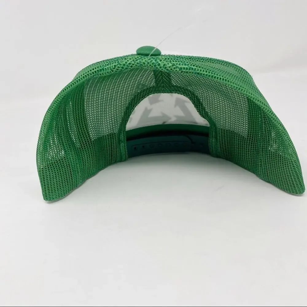 Reduce Reuse Rerad green & white novelty trucker snap back hat‎ one size NWOT